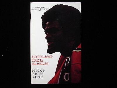 1972-73 Portland trail Blazers NBA Basketball Media Guide