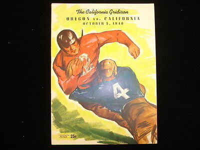 October 5, 1946 Univ. of Oregon vs. Univ. of California Program