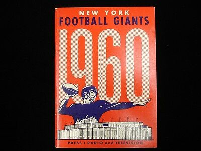 1960 New York Giants Football Media Guide