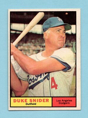 1961 Topps #443 Duke Snider Los Angeles Dodgers Baseball Card NM o/c 