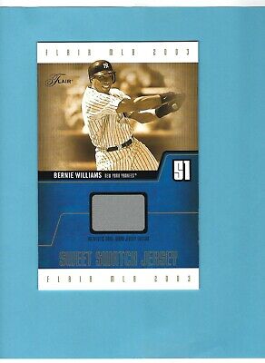 2003 Flair Sweet Swatch Oversized Bernie Williams New York Yankees Baseball Card