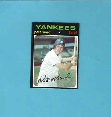 1971 Topps #667 Pete Ward New York Yankees High Number Baseball Card Ex/Mt o/c