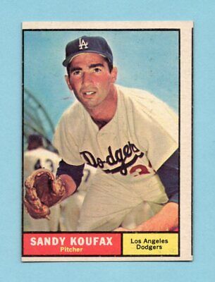 1961 Topps #344 Sandy Koufax Los Angeles Dodgers Baseball Card TRIMMED