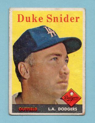 1958 Topps #88 Duke Snider Los Angeles Dodgers Baseball Card VG wrk