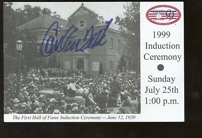 1999 BB Hall of Fame Induction Day 4 X 6 Postcard Autographed Carlton Fisk