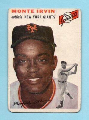 1954 Topps #3 Monte Irvin New York Giants Baseball Card G - VG