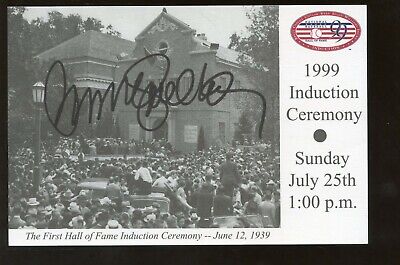 1999 BB Hall of Fame Induction Day 4 X 6 Postcard Autographed Ryne Sandberg