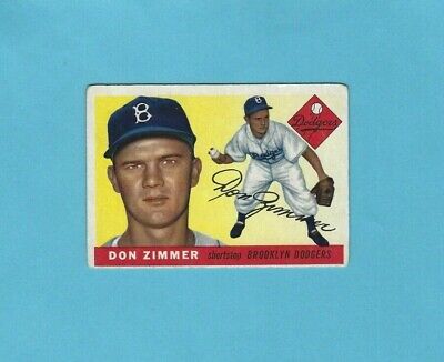 1955 Topps #92 Don Zimmer Brooklyn Dodgers Rookie Baseball Card VG  