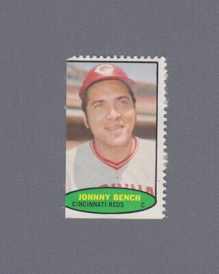 1974 Topps Stamp Johnny Bench Cincinnati Reds Baseball Card  