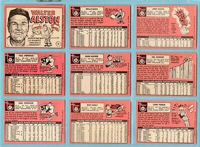 1969 Topps Los Angeles Dodgers Lot of 25 Different Baseball Cards Vg/Ex - NM  