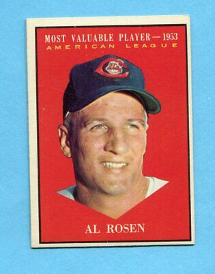 1961 Topps #474 Al Rosen MVP Cleveland Indians Baseball Card NM o/c 