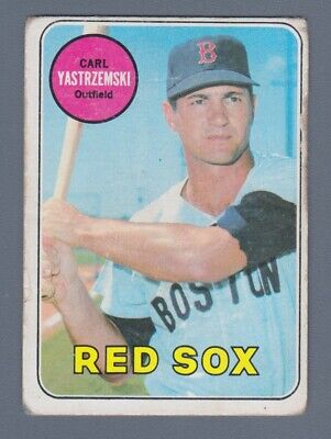 1969 Topps #130 Carl Yastrzemski Boston Red Sox Baseball Card Low Grade