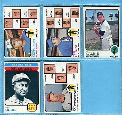 1973 Topps Lot of 14 Different Hall of Famer Baseball Cards EX