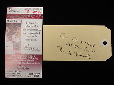 Bert Parks (Actor / Radio) Autographed 2.5 x 5" 1984 Luggage Tag – JSA