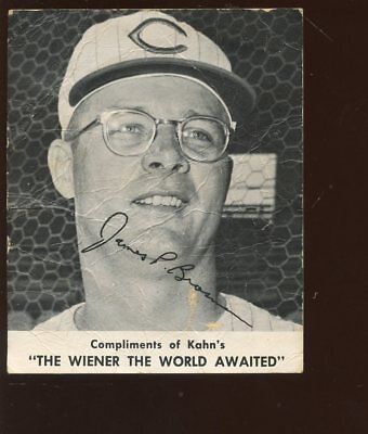 1961 Kahn's Wieners Baseball Card James Brosnan