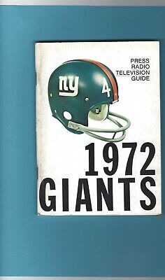 1972 New York Giants NFL Media Guide