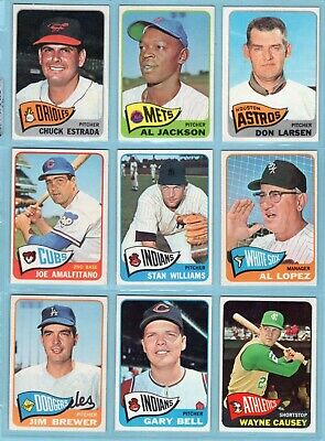 1965 Topps Lot of 21 Different Baseball Cards EX    