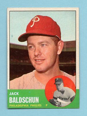 1963 Topps #341 Jack Baldschun Phila Phillies White Slash Baseball Card Ex/Mt   