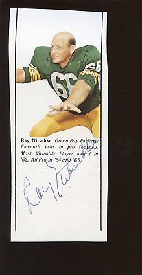 Ray Nitschke Autographed Magazine Cut Hologram