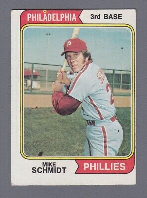 1974 Topps #283 Mike Schmidt Philadelphia Phillies Baseball Card EX o/c