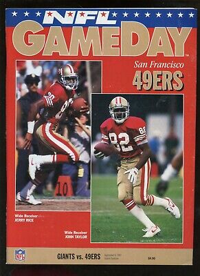 September 6 1992 NFL Program San Francisco 49'ers at  New York Giants NRMT