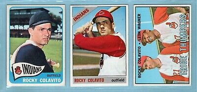 1959 thru 1967 Topps Lot of 12 Different Rocky Colavito Baseball Cards LG - NM