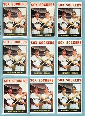 Lot of 15 1964 Topps #182 Sox Sockers Boston Red Sox  Baseball Cards LG - E/M   