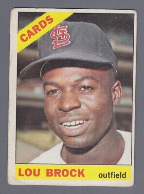 1966 Topps #125 Lou Brock St. Louis Cardinals Baseball Card Low Grade 
