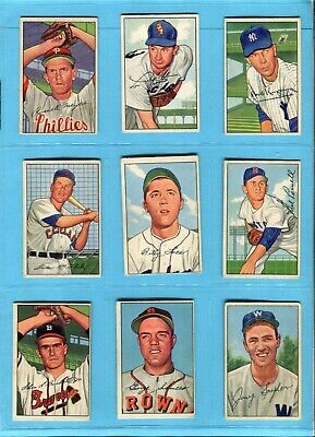 1952 Bowman Starter Set Lot of 11 Different High Number Baseball Cards VG - EX  