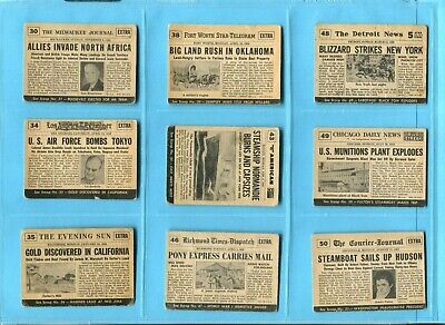 1954 Topps Scoops Starter Set Lot of 39 Different Cards Low Grade - VG