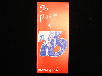 1976 New England Patriots NFL Media Guide