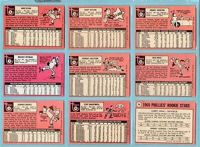 1969 Topps Philadelphia Phillies Lot of 23 Different Baseball Cards VG - NM  