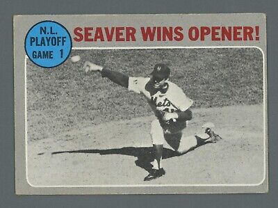 1970 Topps #195 NLCS Game 1 Tom Seaver Wins Opener Baseball Card EX