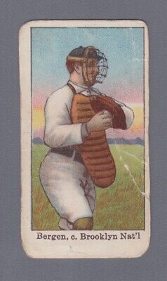 1909 E101 Bill Bergen Brooklyn Dodgers Baseball Card  