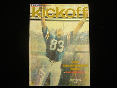 July 17, 1983 USFL Michigan Panthers vs. Philadelphia Stars Championship Program