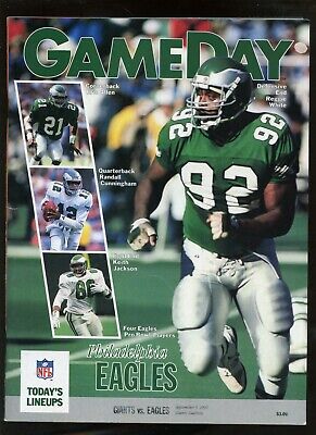 September 9 1990 NFL Program Philadelphia Eagles at  New York Giants EXMT