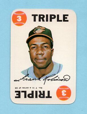 1968 Topps Game Insert #7 Frank Robinson Baltimore Orioles Baseball Card Ex/Mt  