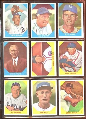 1960 Fleer Baseball Card Lot 22 Different VG/EX+