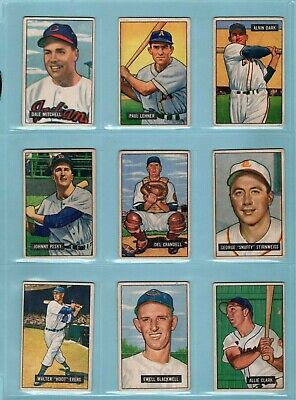 1951 Bowman Starter Set Lot of 110 Different Baseball Cards VG 