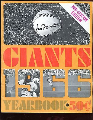 1966 MLB Baseball Yearbook San Francisco Giants VGEX