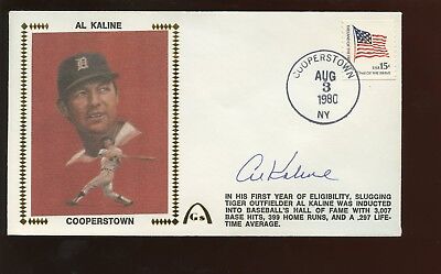 August 3 1980 Gateway Envelope / Cachet Autographed Al Kaline Hologram