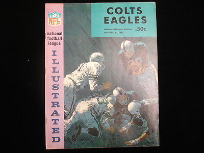 November 21, 1965 Indianapolis Colts vs. Philadelphia Eagles Program