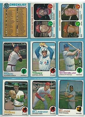 1973 Topps Starter Set Lot of 117 Different Baseball Cards Low Grade - VG  