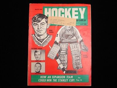 March 1968 Hockey World Magazine - Doug Favell, Bernie Parent Cover