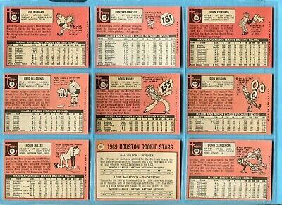 1969 Topps Complete Houston Astros Team Set of 25 Baseball Cards G/Vg - NM  