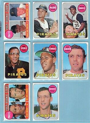 1969 Topps Pittsburgh Pirates Lot of 26 Different Baseball Cards LG - NM  