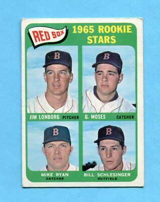 1965 Topps #573 Red Sox Rookies Jim Lonborg & others Baseball Card V/E cres tp  