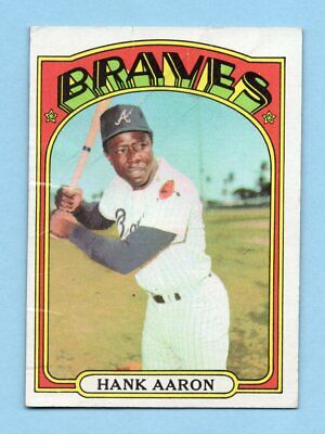 1972 Topps #299 Hank Aaron Atlanta Braves Baseball Card Low Grade    