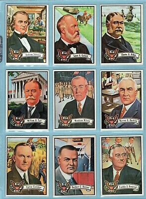 1972 Topps U.S. Presidents Starter Set Lot of 24 Different Cards mixed Grades