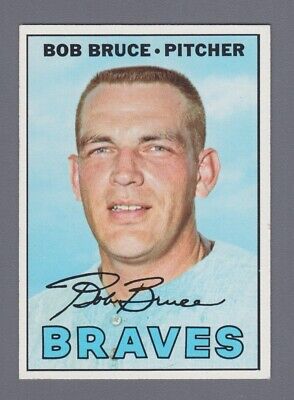 1967 Topps #417 Bob Bruce Atla Braves RBAVES variation Baseball Card E/M chp   